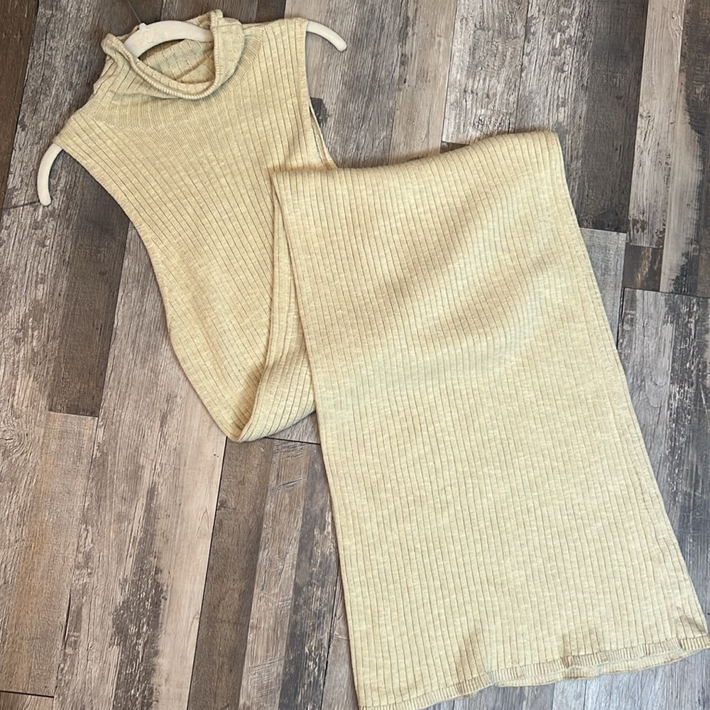 Free People Beach Solari Sage Sweater maxi dress S sleeveless ribbed long tube